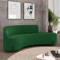 Sofá 4 Lugares Orgânico 220cm Pé Ferro Preto Morgan Suede Verde D03 - D'rossi - 2