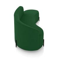 Sofá 4 Lugares Orgânico 220cm Pé Ferro Preto Morgan Suede Verde D03 - D'rossi - 7