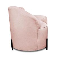 Sofá 4 Lugares Orgânico 220cm Pé Ferro Preto Morgan Bouclê Rosê D03 - D'rossi - 7