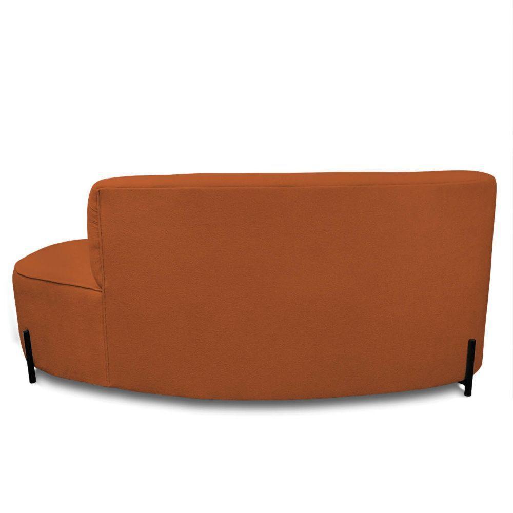 Sofá 4 Lugares Orgânico 220cm Pé Ferro Preto Morgan Bouclê Terra D03 - D'rossi - 8