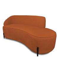 Sofá 4 Lugares Orgânico 220cm Pé Ferro Preto Morgan Bouclê Terra D03 - D'rossi - 1