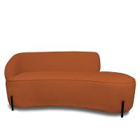 Sofá 4 Lugares Orgânico 220cm Pé Ferro Preto Morgan Bouclê Terra D03 - D'rossi - 5