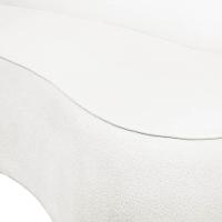 Sofá 4 Lugares Orgânico 220cm Pé Ferro Preto Morgan Bouclê Off White D03 - D'rossi