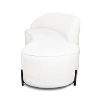 Sofá 4 Lugares Orgânico 220cm Pé Ferro Preto Morgan Bouclê Off White D03 - D'rossi - 6