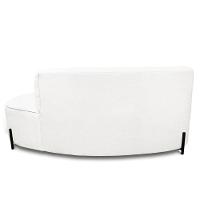 Sofá 4 Lugares Orgânico 220cm Pé Ferro Preto Morgan Bouclê Off White D03 - D'rossi - 8