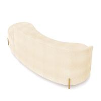 Sofá 4 Lugares Orgânico 220cm Pé Dourado Morgan Bouclê Bege D03 - D'rossi - 8