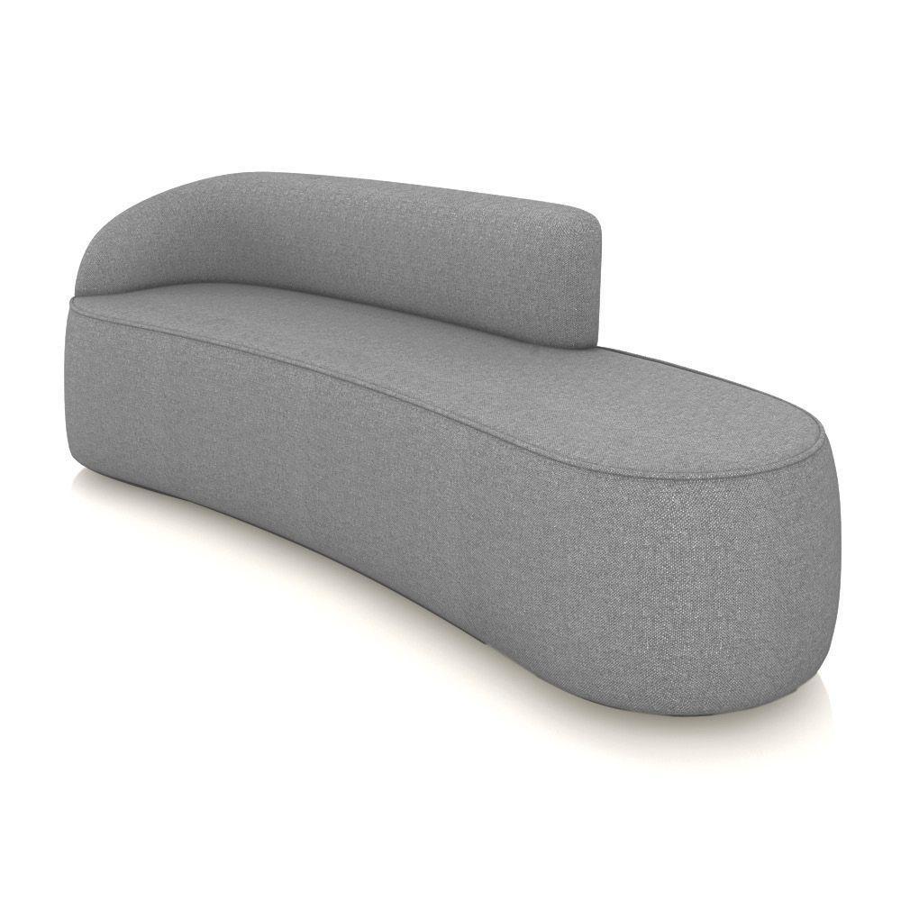 Sofá 4 Lugares Orgânico 220 Cm Morgan Linho Grafite D03 - D'rossi - 1