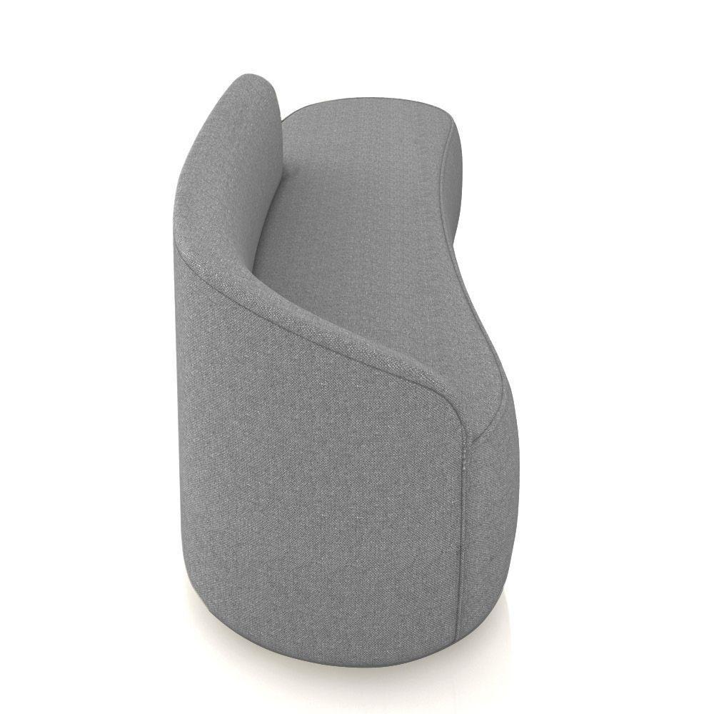 Sofá 4 Lugares Orgânico 220 Cm Morgan Linho Grafite D03 - D'rossi - 2