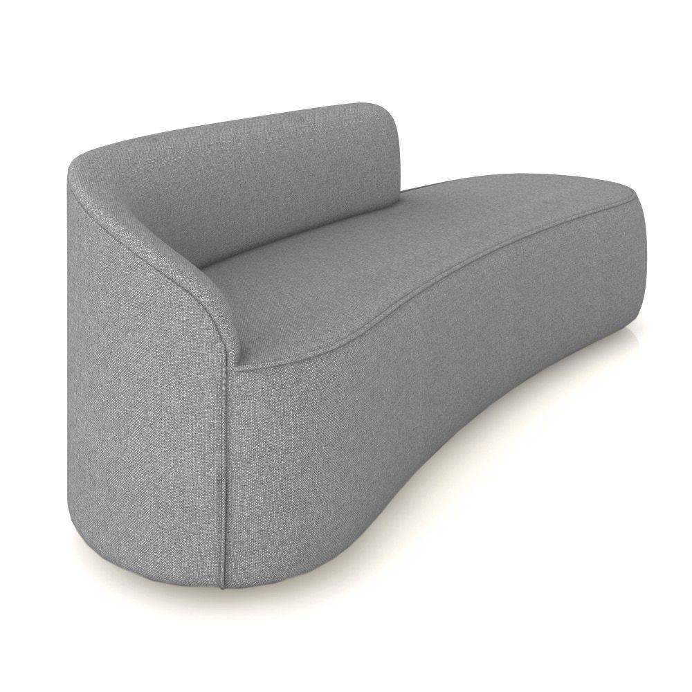 Sofá 4 Lugares Orgânico 220 Cm Morgan Linho Grafite D03 - D'rossi - 7