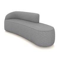 Sofá 4 Lugares Orgânico 220 Cm Morgan Linho Grafite D03 - D'rossi - 1