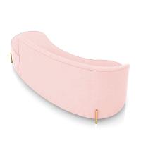 Sofá 4 Lugares Orgânico 220cm Pé Dourado Morgan Suede Rosa Bebê D03 - D'rossi - 8