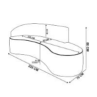 Sofá 4 Lugares Orgânico 220cm Pé Dourado Morgan Bouclê Pistache D03 - D'rossi