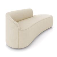 Sofá 4 Lugares Orgânico 220cm Morgan E 2 Poltronas Lua Suede Bege D03 - D'rossi - 7