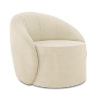 Sofá 4 Lugares Orgânico 220cm Morgan E 2 Poltronas Lua Suede Bege D03 - D'rossi - 8