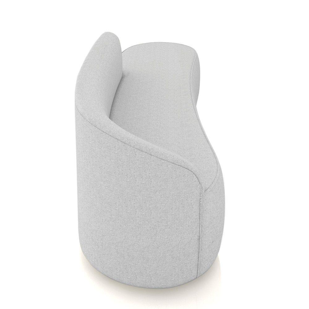 Sofá 4 Lugares Orgânico 220 Cm Morgan Linho Cinza D03 - D'rossi - 7