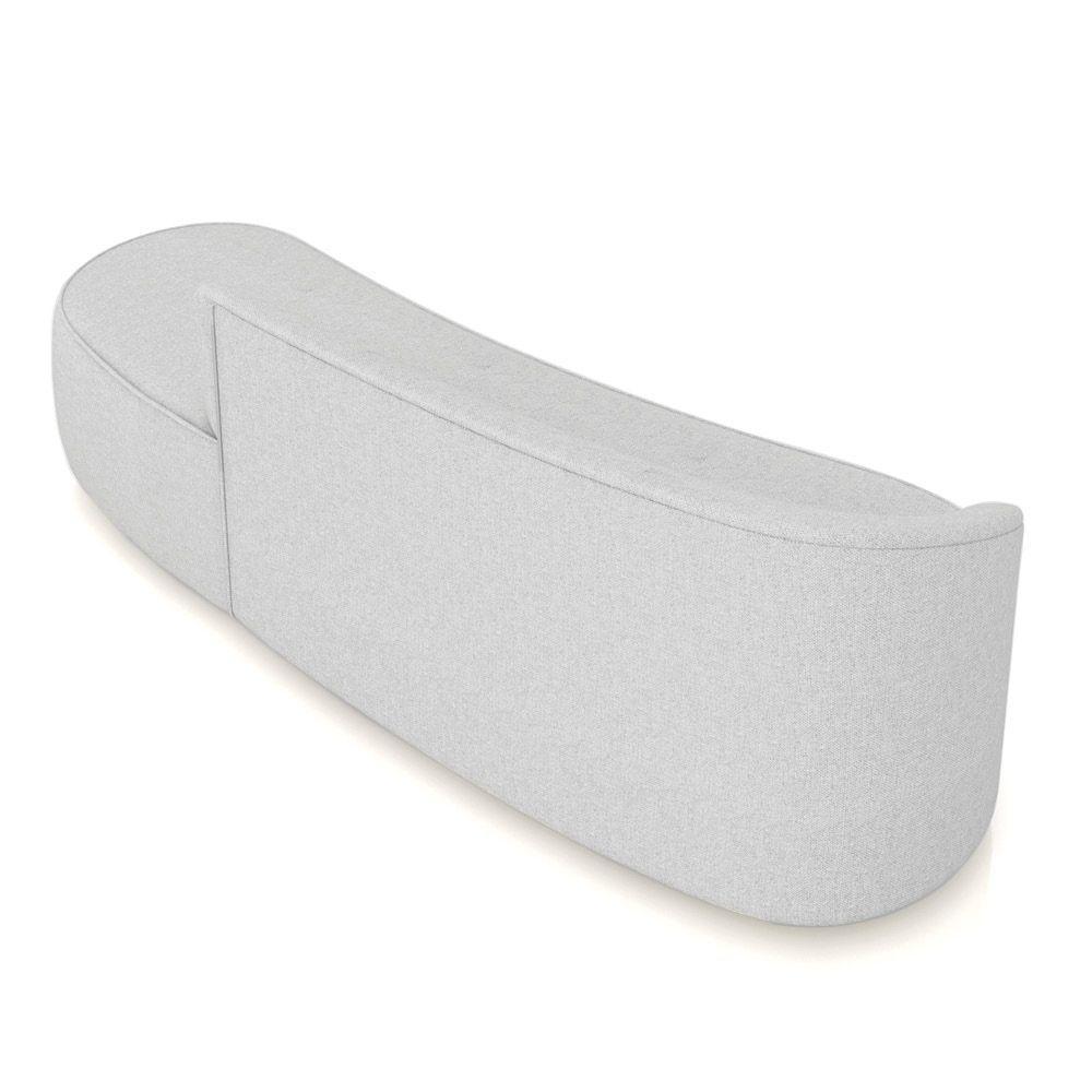 Sofá 4 Lugares Orgânico 220 Cm Morgan Linho Cinza D03 - D'rossi - 8