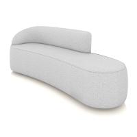 Sofá 4 Lugares Orgânico 220 Cm Morgan Linho Cinza D03 - D'rossi - 1