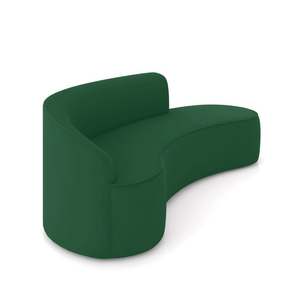 Sofá 4 Lugares Orgânico 220cm Morgan E 2 Poltronas Lua Veludo Verde D03 - D'rossi - 7