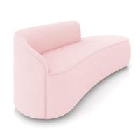 Sofá 4 Lugares Orgânico 220cm Morgan E 2 Poltronas Lua Suede Rosa Bebê D03 - D'rossi - 7
