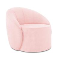 Sofá 4 Lugares Orgânico 220cm Morgan E 2 Poltronas Lua Suede Rosa Bebê D03 - D'rossi - 8