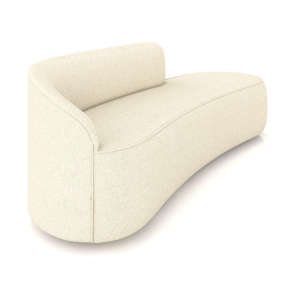 Sofá 4 Lugares Orgânico 220cm Morgan E Poltrona Lua Linho Bege D03 - D'rossi - 7