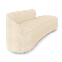 Sofá 4 Lugares Orgânico 220cm Morgan E Poltrona Lua Bouclê Bege D03 - D'rossi - 7
