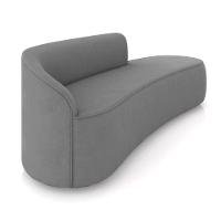 Sofá 4 Lugares Orgânico 220 Cm Morgan Suede Grafite D03 - D'rossi - 6