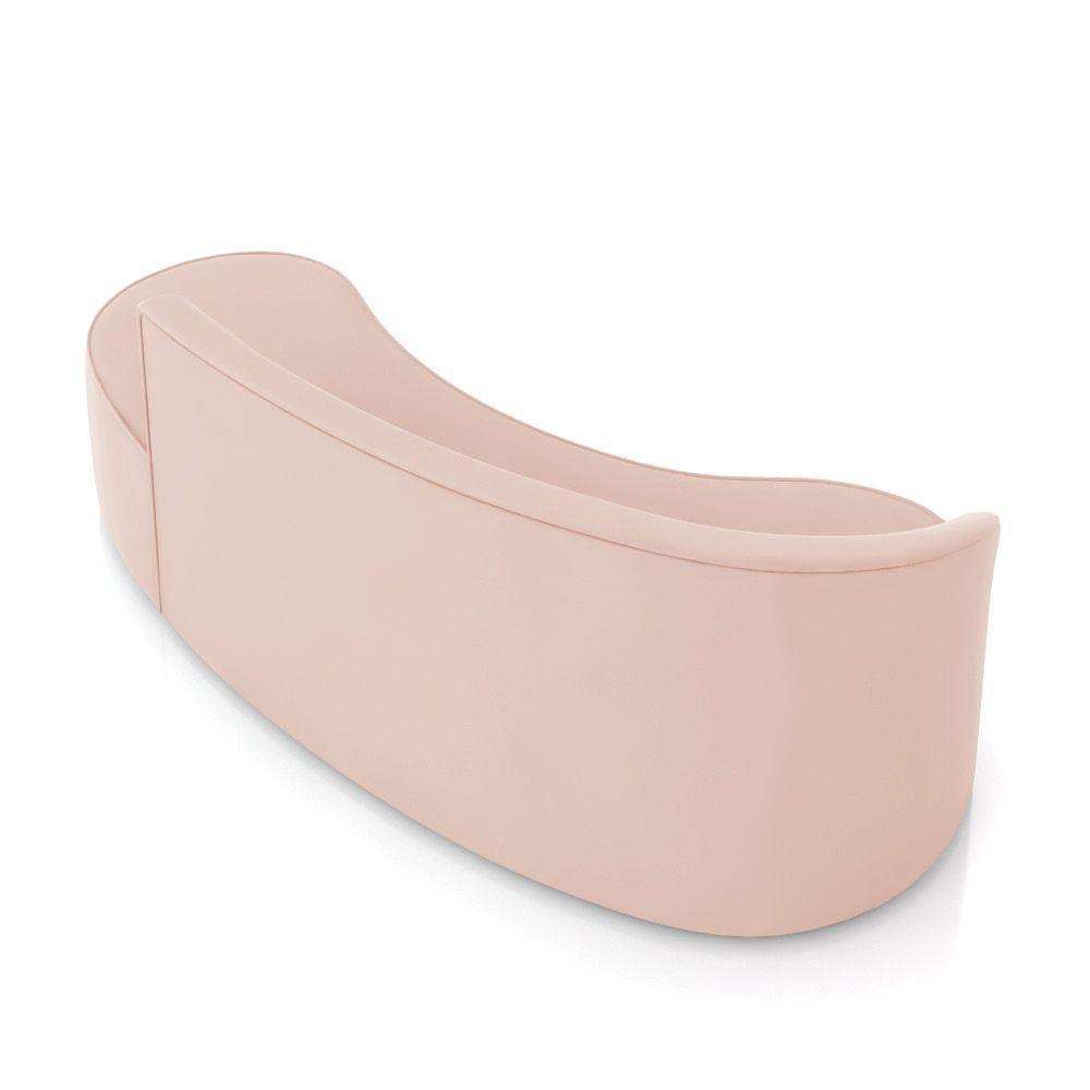 Sofá 4 Lugares Orgânico 220 Cm Morgan Veludo Rosê D03 - D'rossi - 8