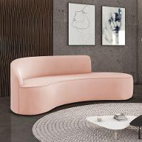 Sofá 4 Lugares Orgânico 220 Cm Morgan Veludo Rosê D03 - D'rossi - 2