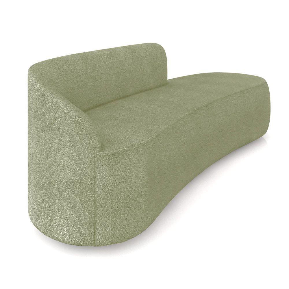 Sofá 4 Lugares Orgânico 220cm Morgan E 2 Poltronas Lua Bouclê Pistache D03 - D'rossi - 7