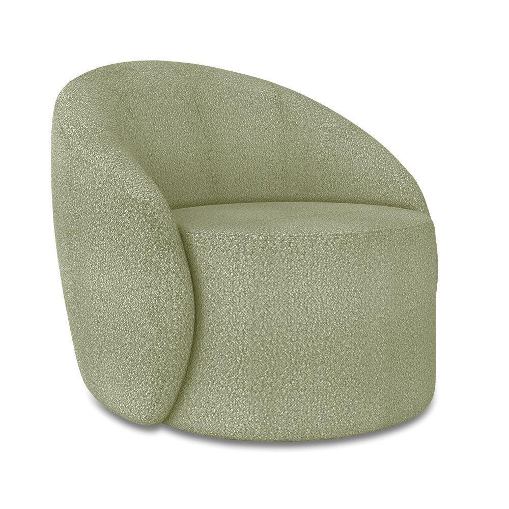 Sofá 4 Lugares Orgânico 220cm Morgan E 2 Poltronas Lua Bouclê Pistache D03 - D'rossi - 8