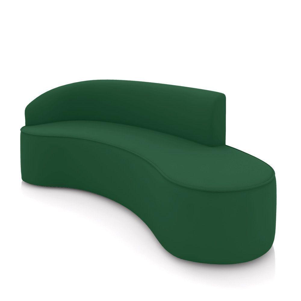 Sofá 4 Lugares Orgânico 220 Cm Morgan Veludo Verde D03 - D'rossi - 1