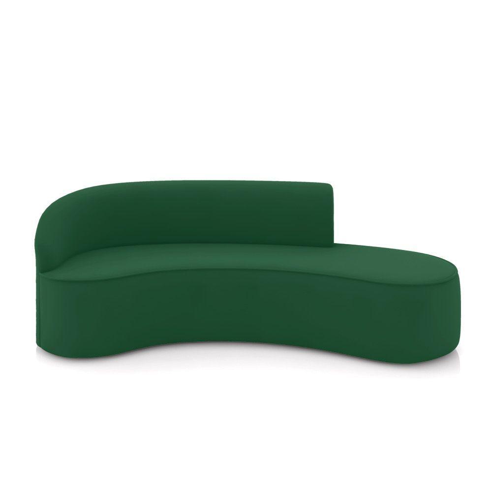 Sofá 4 Lugares Orgânico 220 Cm Morgan Veludo Verde D03 - D'rossi - 5