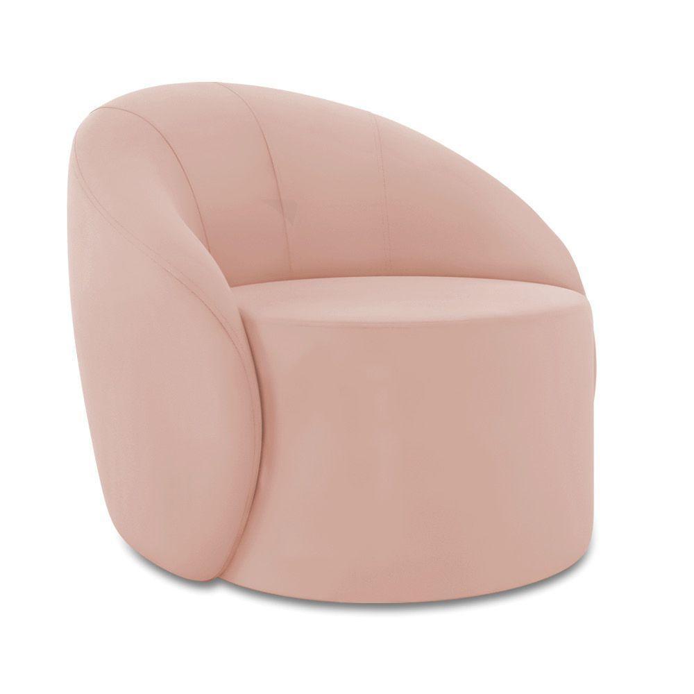 Sofá 4 Lugares Orgânico 220cm Morgan E 2 Poltronas Lua Veludo Rose D03 - D'rossi - 8