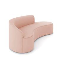 Sofá 4 Lugares Orgânico 220cm Morgan E 2 Poltronas Lua Veludo Rose D03 - D'rossi - 7