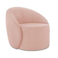 Sofá 4 Lugares Orgânico 220cm Morgan E 2 Poltronas Lua Veludo Rose D03 - D'rossi - 8