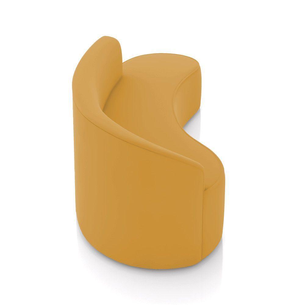 Sofá 4 Lugares Orgânico 220 Cm Morgan Veludo Mostarda D03 - D'rossi - 6