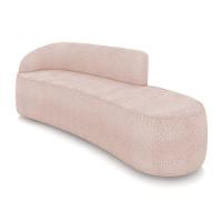 Sofá 4 Lugares Orgânico 220 Cm Morgan Bouclê Rosê D03 - D'rossi - 1