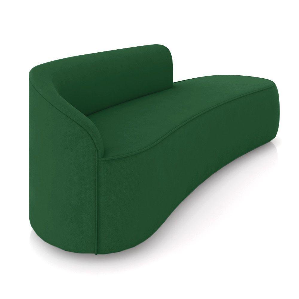 Sofá 4 Lugares Orgânico 220cm Morgan E 2 Poltronas Lua Suede Verde D03 - D'rossi - 7