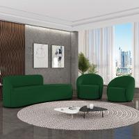 Sofá 4 Lugares Orgânico 220cm Morgan E 2 Poltronas Lua Suede Verde D03 - D'rossi - 2