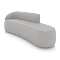 Sofá 4 Lugares Orgânico 220 Cm Morgan Suede Cinza D03 - D'rossi - 1