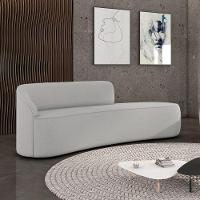 Sofá 4 Lugares Orgânico 220 Cm Morgan Suede Cinza D03 - D'rossi - 2