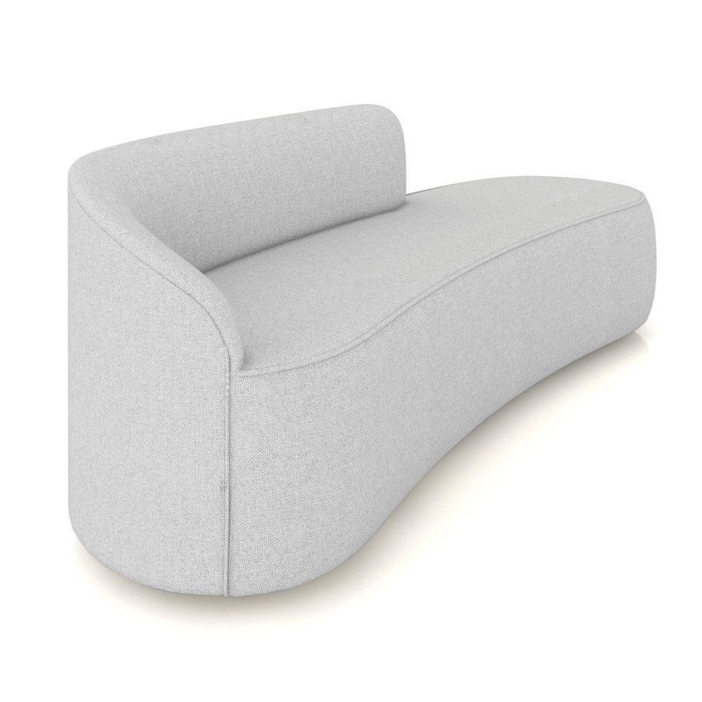 Sofá 4 Lugares Orgânico 220cm Morgan E 2 Poltronas Lua Linho Cinza D03 - D'rossi - 7