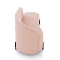 Sofá 3 Lugares Orgânico 180cm Pé Ferro Preto Morgan Veludo Rosê D03 - D'rossi - 7