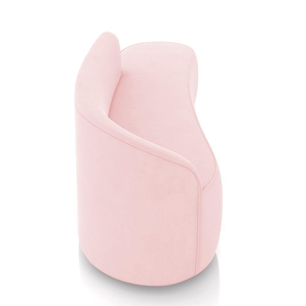 Sofá 4 Lugares Orgânico 220 Cm Morgan Suede Rosa Bebê D03 - D'rossi - 6