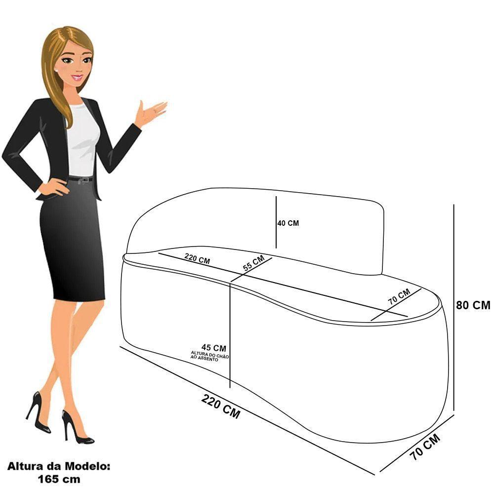 Sofá 4 Lugares Orgânico 220 Cm Morgan Bouclê Mostarda D03 - D'rossi - 4