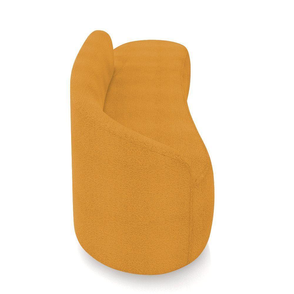 Sofá 4 Lugares Orgânico 220 Cm Morgan Bouclê Mostarda D03 - D'rossi - 7