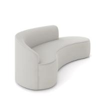 Sofá 4 Lugares Orgânico 220cm Morgan E 2 Poltronas Lua Veludo Cinza D03 - D'rossi - 7