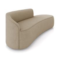 Sofá 4 Lugares Orgânico 220cm Morgan E 2 Poltronas Lua Suede Marrom Rato D03 - D'rossi - 7