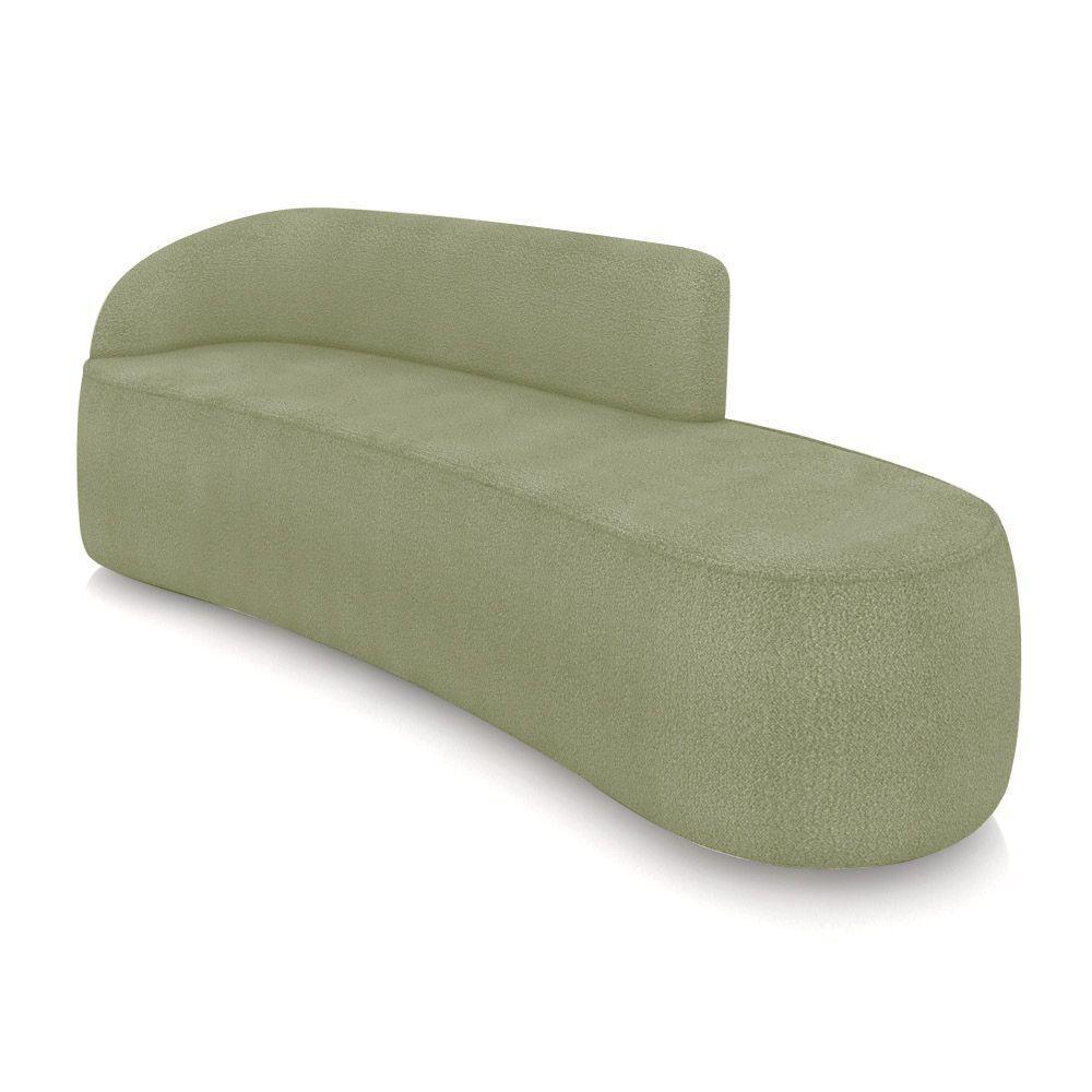 Sofá 4 Lugares Orgânico 220 Cm Morgan Bouclê Pistache D03 - D'rossi - 1